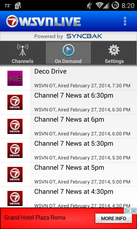 WSVN Live app On Demand