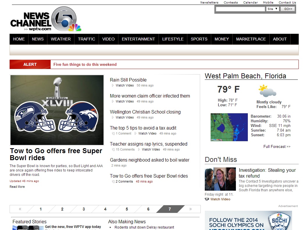 WPTV.com Previous Design